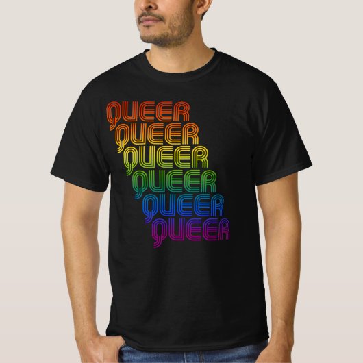 Retro Queer Patroon T-shirt (Voorkant)