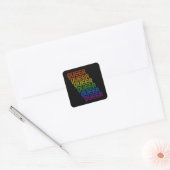 Retro Queer Pattern T-Shirt Vierkante Sticker (Envelop)