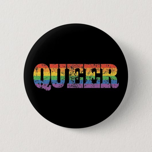 Retro Queer Ronde Button 5,7 Cm (Voorkant)