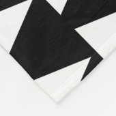 Retro Quilt (zwart & wit) Fleece Deken (Hoek)