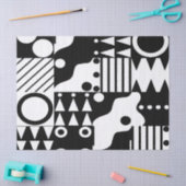 Retro Quilt (zwart & wit) Tissuepapier (Craft)