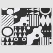 Retro Quilt (zwart & wit) Tissuepapier (Voorkant)