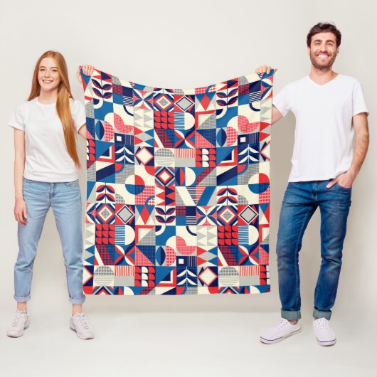 Retro Quilting Fleece Deken (In situ)
