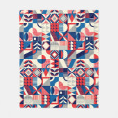 Retro Quilting Fleece Deken (Voorkant)