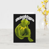 Retro Quote Its Not Easy Being Green Funny Frog An Kaart (Gele Bloem)