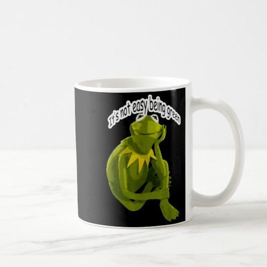 Retro Quote Its Not Easy Being Green Funny Frog An Koffiemok (Rechts)