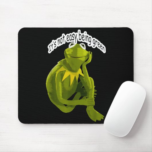 Retro Quote Its Not Easy Being Green Funny Frog An Muismat (Met muis)