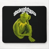 Retro Quote Its Not Easy Being Green Funny Frog An Muismat (Voorkant)