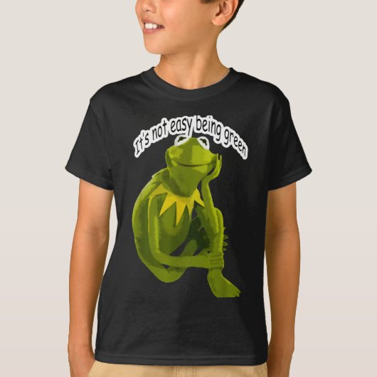 Retro Quote Its Not Easy Being Green Funny Frog An T-shirt (Voorkant)