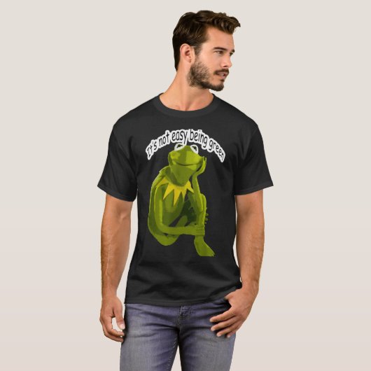 Retro Quote Its Not Easy Being Green Funny Frog An T-shirt (Voorkant volledig)