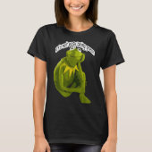 Retro Quote Its Not Easy Being Green Funny Frog An T-shirt (Voorkant)
