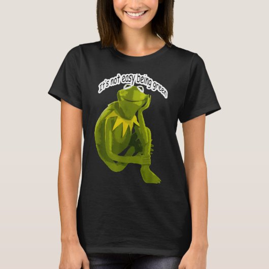 Retro Quote Its Not Easy Being Green Funny Frog An T-shirt (Voorkant)
