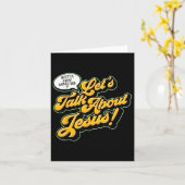 Retro Quote laat ons het hebben over Jesus Basic C Kaart (Gele Bloem)