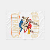 Retro Rabbit Meme Death To Tyrants Funny  Fleece Deken (Voorkant (Horizontaal))