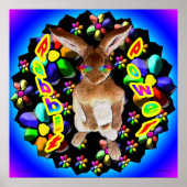 Retro Rabbit Poster (Voorkant)