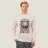 Retro  Rabiës Raccoon Sarcastische Humor Tri-Blend Shirt (Voorkant)