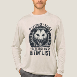 Retro Rabiës Raccoon Sarcastische Humor Tri-Blend Shirt