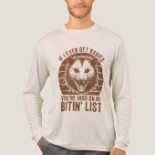 Retro  Rabiës Raccoon Sarcastische Humor Tri-Blend Shirt (Voorkant volledig)