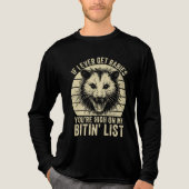 Retro  Rabiës Raccoon Sarcastische Humor Tri-Blend Shirt (Voorkant volledig)