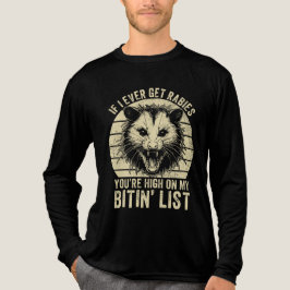 Retro  Rabiës Raccoon Sarcastische Humor Tri-Blend Shirt
