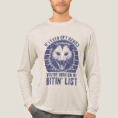 Retro  Rabiës Raccoon Sarcastische Humor Tri-Blend Shirt (Voorkant volledig)