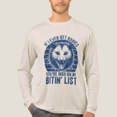 Retro  Rabiës Raccoon Sarcastische Humor Tri-Blend Shirt (Voorkant volledig)