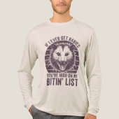 Retro  Rabiës Raccoon Sarcastische Humor Tri-Blend Shirt (Voorkant volledig)