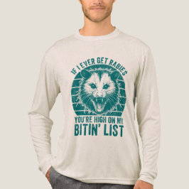 Retro  Rabiës Raccoon Sarcastische Humor Tri-Blend Shirt