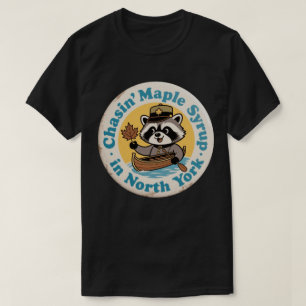 Retro Raccoon Canoe Noord-York T-shirt