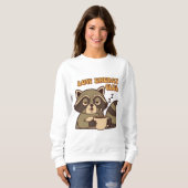 Retro Raccoon Low Energy Club Women’s Sweatshirt (Voorkant volledig)