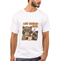 Retro Raccoon Low Energy Men’s Graphic T-Shirt