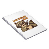 Retro Raccoon Low Energy Thoughts Lined Notebook Notitieboek (Rechterzijde)