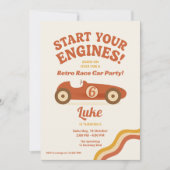 Retro Race Auto  Boy Verjaardag Kaart (Voorkant)