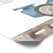 Retro race auto foto mijlpaal teken poster (Hoek)