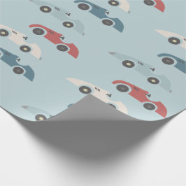Retro Race Car Pattern Cadeaupapier