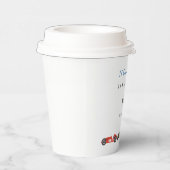 Retro Race Car Theme Birthday Papieren Bekers (Rechts)