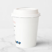 Retro Race Car Theme Birthday Papieren Bekers (Links)