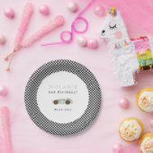 Retro Race Car Theme Birthday Papieren Bordje (Feest)