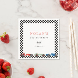 Retro Race Car Theme Birthday Servet