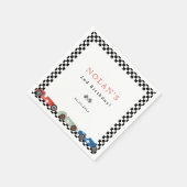 Retro Race Car Theme Birthday Servet (Hoek)