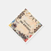 Retro Race Track Two Fast Birthday Servet (Hoek)