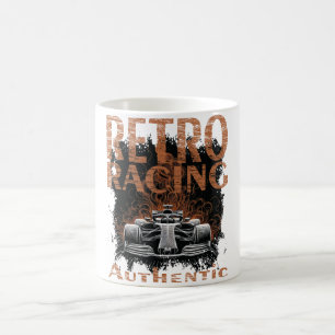 Retro raceauto authentiek koffiemok