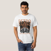 Retro raceauto authentiek t-shirt (Voorkant volledig)