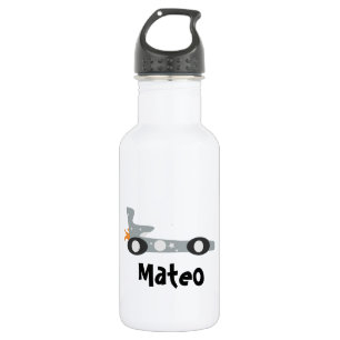 Retro raceautokinderen waterfles 