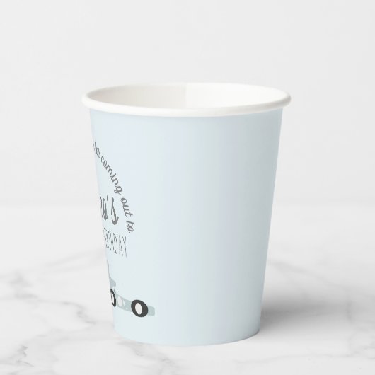 Retro Racecars Moon Stars van drie partijen Papieren Bekers (Links)