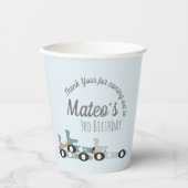 Retro Racecars Moon Stars van drie partijen Papieren Bekers (Voorkant)