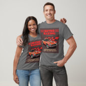 RETRO RACEN - met achtergrond T-shirt (Unisex)