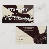 Retro  racewagens visitekaartje (Voorkant / Achterkant)