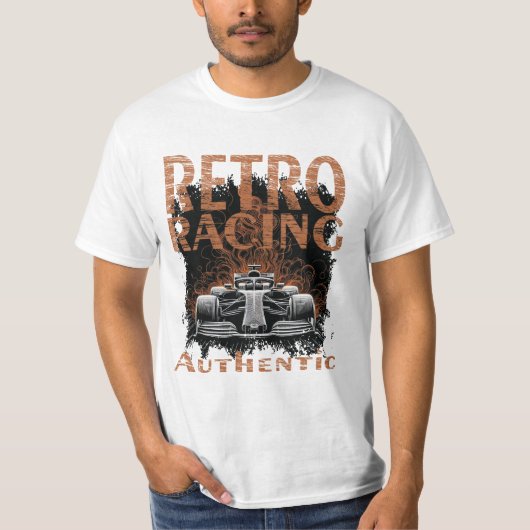 Retro Racing  car Authentic T-shirt (Voorkant)