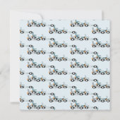 Retro Racing Cars Blue Baby shower (Achterkant)